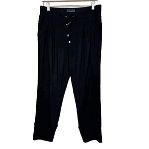 AirField Pants Womens M Black Pull On Drawstring Stretch Office Fashion Casual